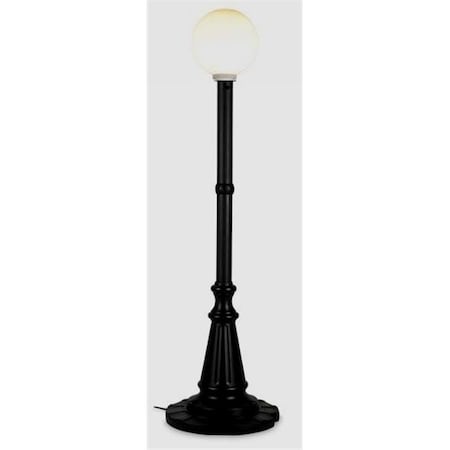Patio Living Patio Living 69100 Black Single White Globe Patio Lamp 69100